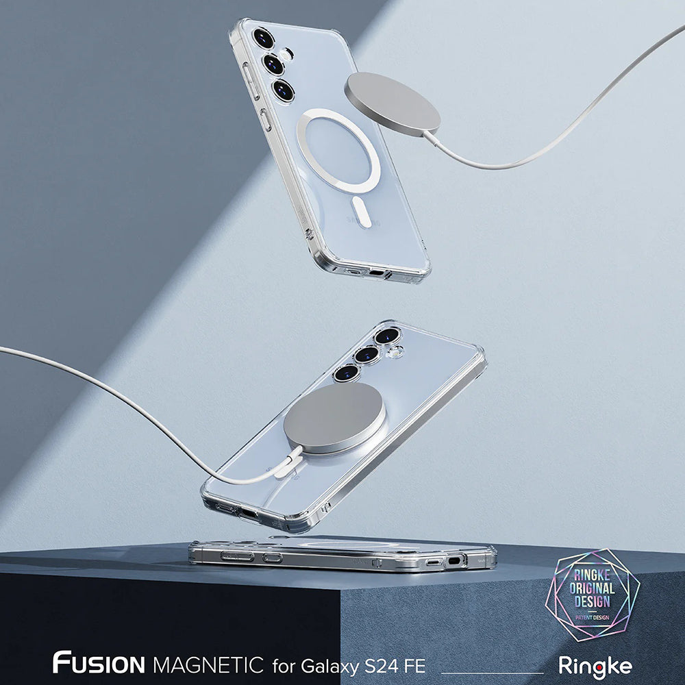 MagSafe Case for Samsung Galaxy S24 FE S721, Ringke, Fusion, Transparent