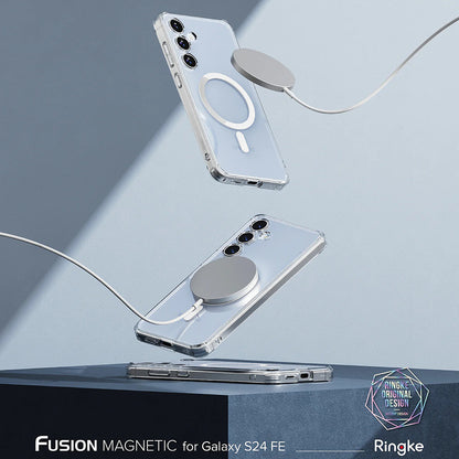 MagSafe Case for Samsung Galaxy S24 FE S721, Ringke, Fusion, Transparent