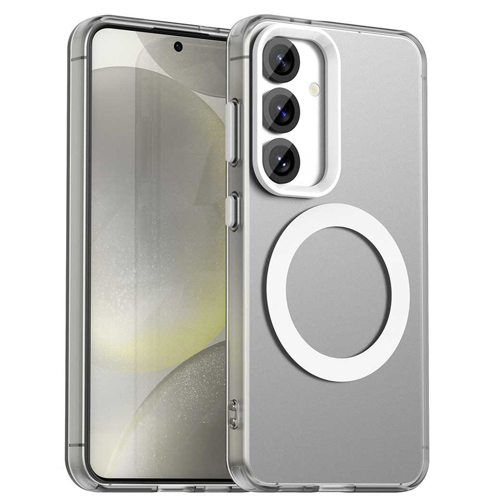 Custodia MagSafe per Samsung Galaxy S24 FE S721, Techsuit, CandyCase, Bianca