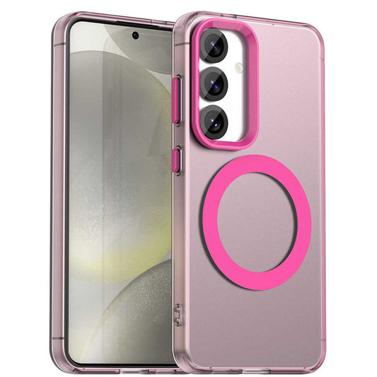Custodia MagSafe per Samsung Galaxy S24 FE S721, Techsuit, CandyCase, Rosa