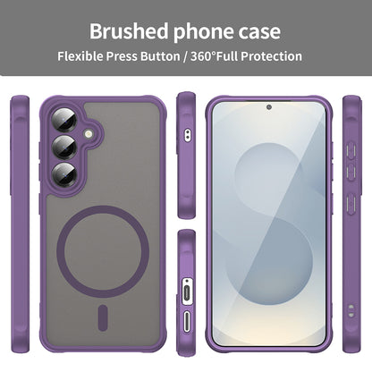 Custodia MagSafe per Samsung Galaxy S24+ S926, Techsuit, HaloFrost II, Viola