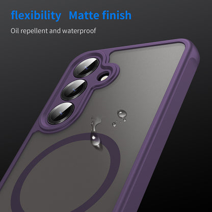 Custodia MagSafe per Samsung Galaxy S24+ S926, Techsuit, HaloFrost II, Viola