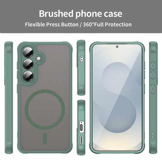 Custodia MagSafe per Samsung Galaxy S24+ S926, Techsuit, HaloFrost II, Verde