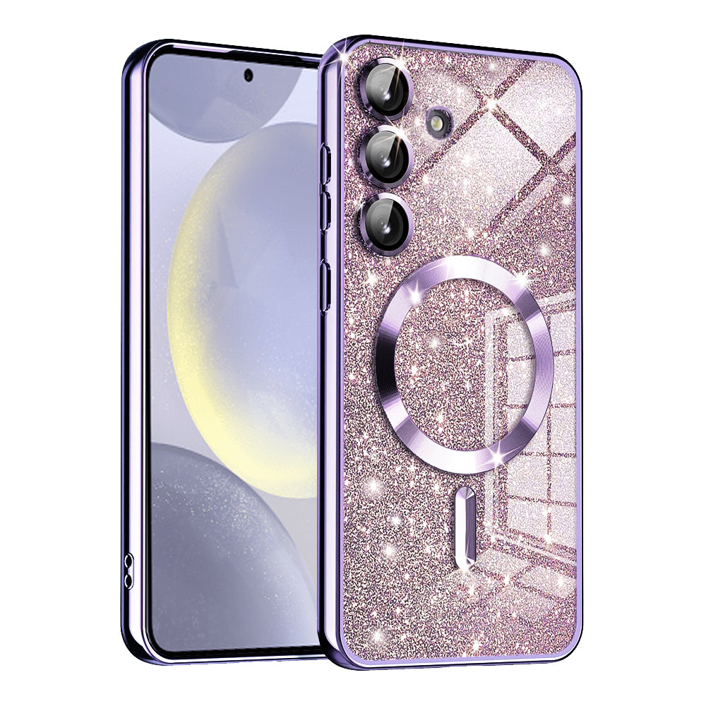 MagSafe Case for Samsung Galaxy S24+ S926, Techsuit, Luxury Glitter, Light Purple
