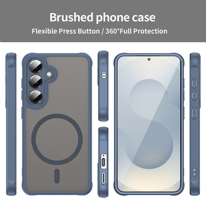 Custodia MagSafe per Samsung Galaxy S24 S921, Techsuit, HaloFrost II, Blu Navy
