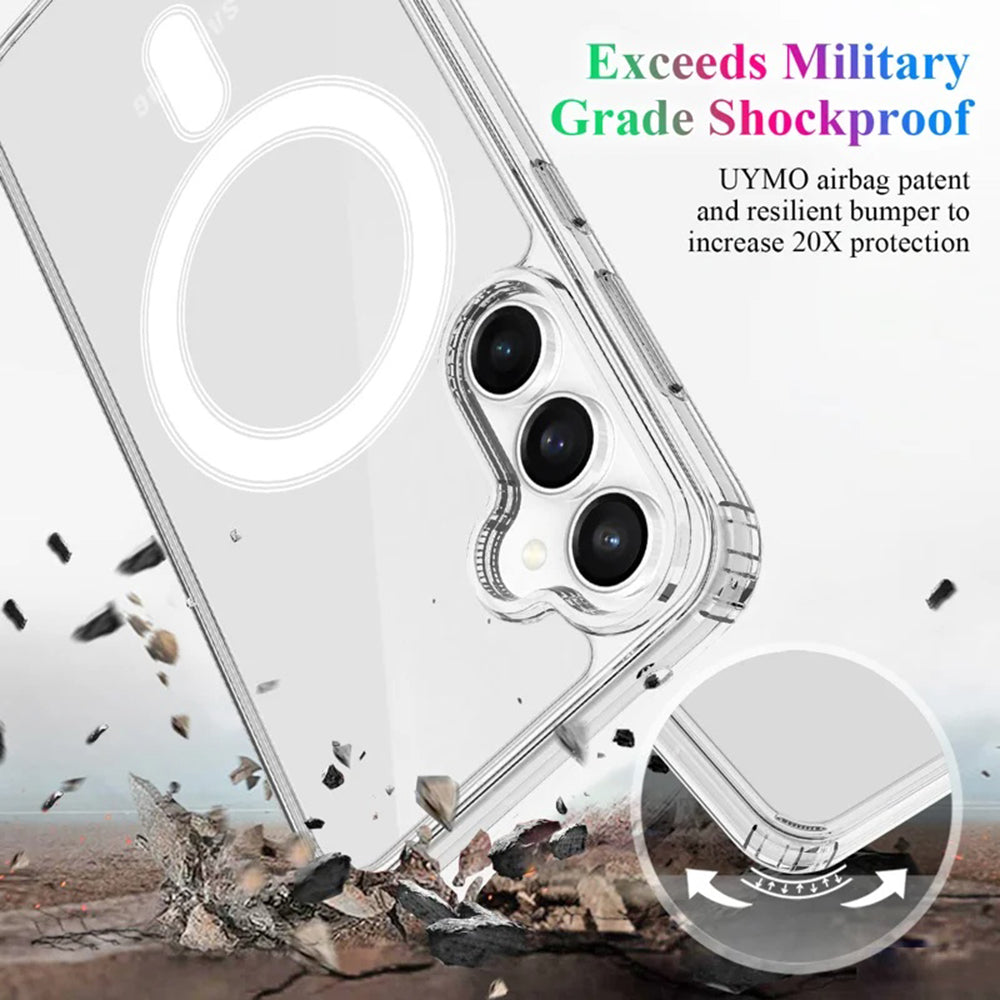 Custodia MagSafe per Samsung Galaxy S24 S921, Techsuit, Pro, Trasparente
