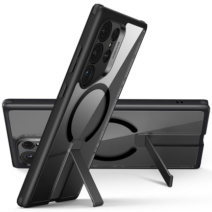 Custodia MagSafe per Samsung Galaxy S24 Ultra S928, ESR, Boost Flickstand, Nera Trasparente