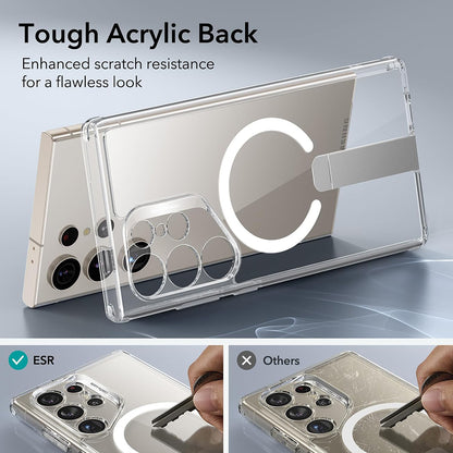 Custodia MagSafe per Samsung Galaxy S24 Ultra S928, ESR, Boost Flickstand, Trasparente