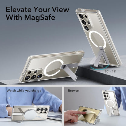 Custodia MagSafe per Samsung Galaxy S24 Ultra S928, ESR, Boost Flickstand, Trasparente