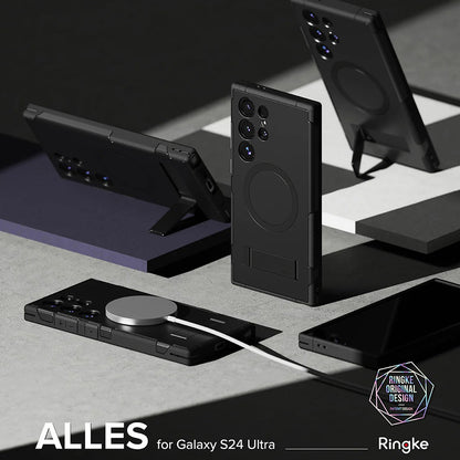 Custodia MagSafe per Samsung Galaxy S24 Ultra S928, Ringke, Alles, Nera