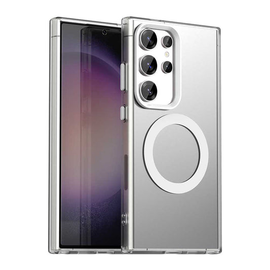 Custodia MagSafe per Samsung Galaxy S24 Ultra S928, Techsuit, CandyCase, Bianca