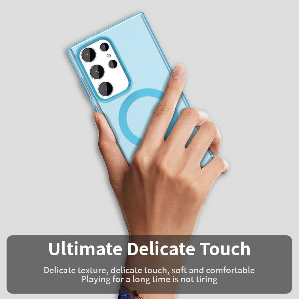 Custodia MagSafe per Samsung Galaxy S24 Ultra S928, Techsuit, CandyCase, Blu