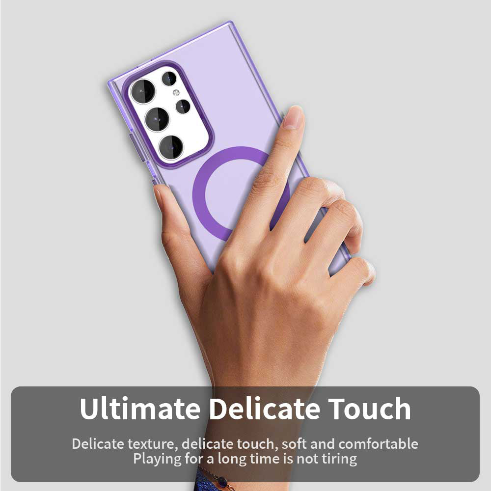 Custodia MagSafe per Samsung Galaxy S24 Ultra S928, Techsuit, CandyCase, Viola
