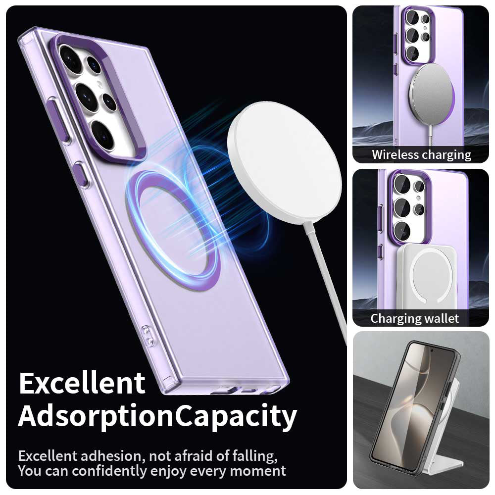 Custodia MagSafe per Samsung Galaxy S24 Ultra S928, Techsuit, CandyCase, Viola