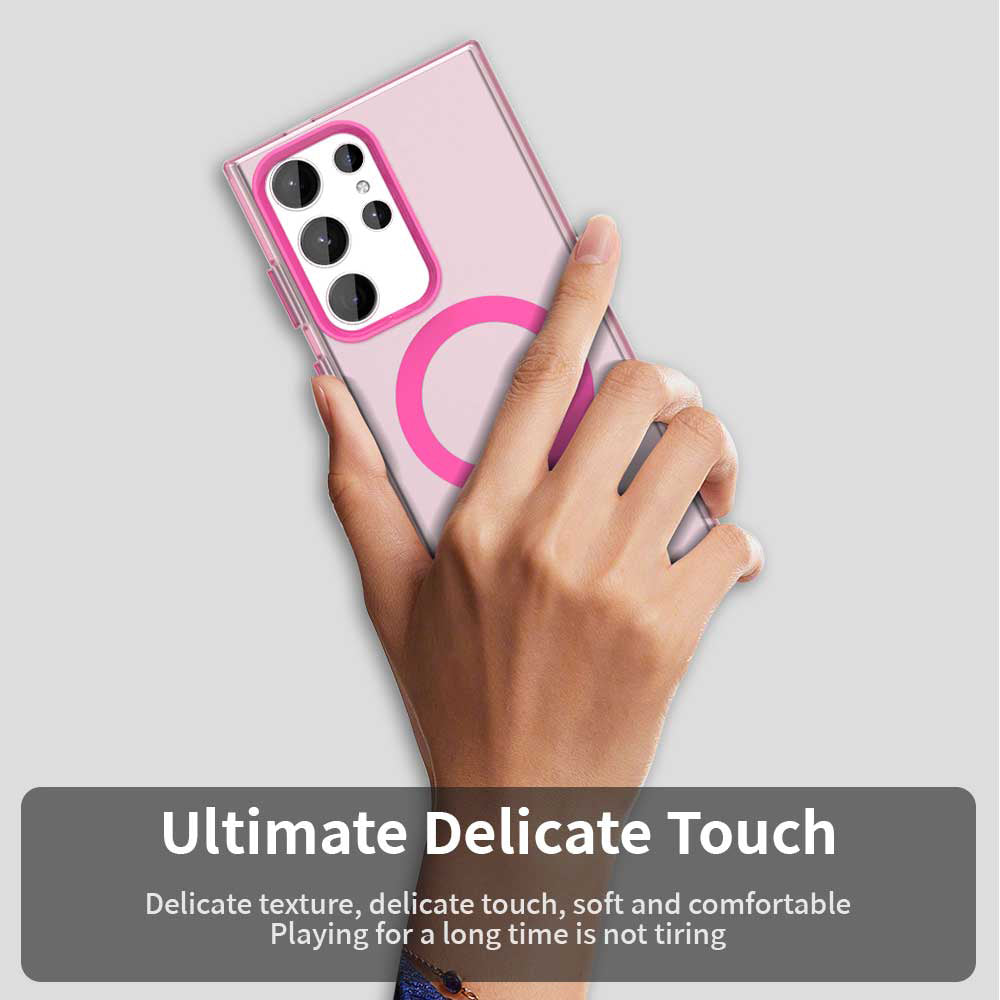 Custodia MagSafe per Samsung Galaxy S24 Ultra S928, Techsuit, CandyCase, Rosa