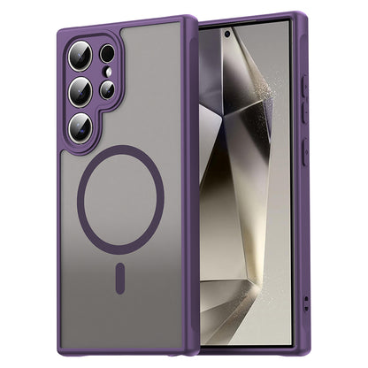 Custodia MagSafe per Samsung Galaxy S24 Ultra S928, Techsuit, HaloFrost II, Viola