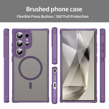Custodia MagSafe per Samsung Galaxy S24 Ultra S928, Techsuit, HaloFrost II, Viola