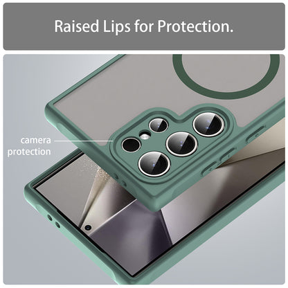 Custodia MagSafe per Samsung Galaxy S24 Ultra S928, Techsuit, HaloFrost II, Verde