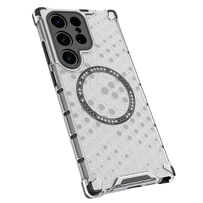 Custodia MagSafe per Samsung Galaxy S24 Ultra S928, Techsuit, HoneyComb Shield, Nera