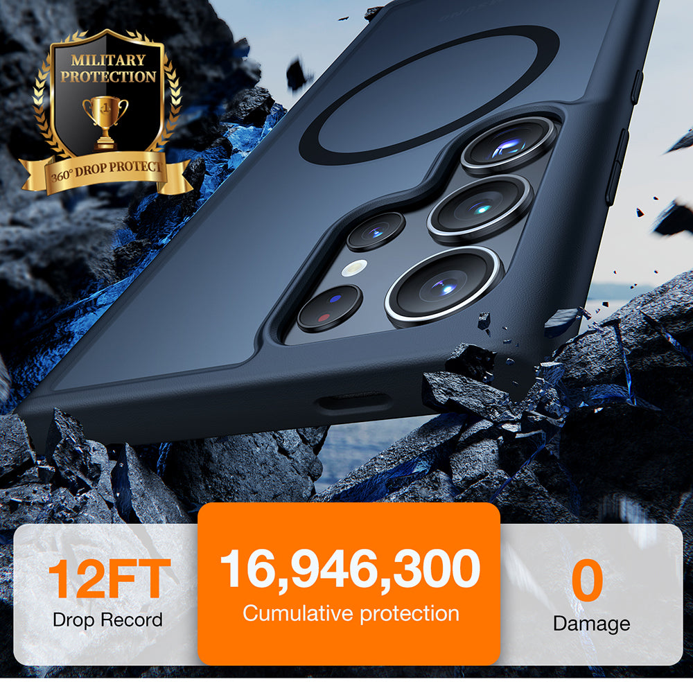 Custodia MagSafe per Samsung Galaxy S24 Ultra S928, Torras, Guardian, Nera