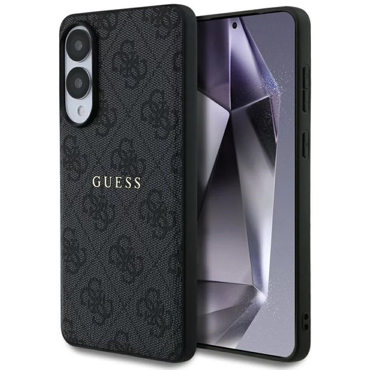 Custodia MagSafe per Samsung Galaxy S25 Edge S937, Guess, 4G Ring Classic Logo, Nera