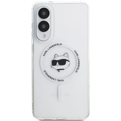 Custodia MagSafe per Samsung Galaxy S25 Edge S937, Karl Lagerfeld, IML Choupette's Head, Bianca.