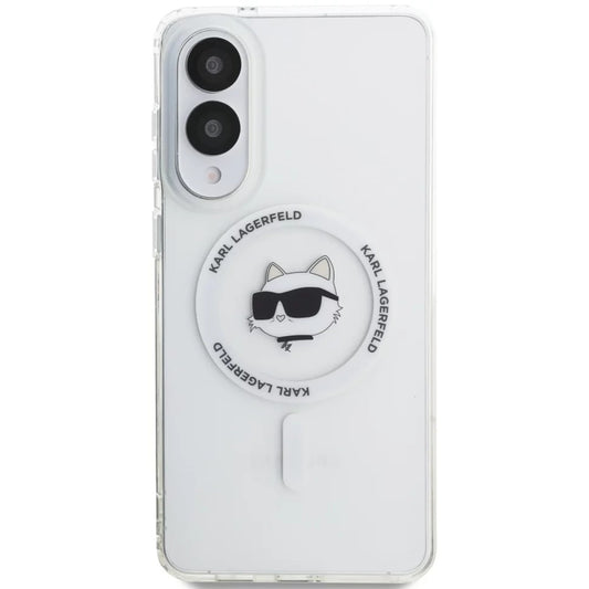 Custodia MagSafe per Samsung Galaxy S25 Edge S937, Karl Lagerfeld, IML Choupette's Head, Bianca.