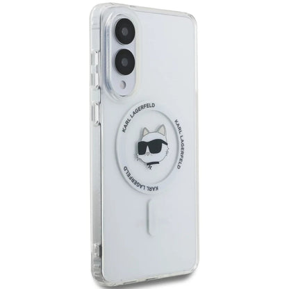 Custodia MagSafe per Samsung Galaxy S25 Edge S937, Karl Lagerfeld, IML Choupette's Head, Bianca.
