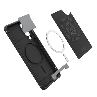 Custodia MagSafe per Samsung Galaxy S25 Edge S937, Spigen, Core Armor, Nera Opaca ACS09406
