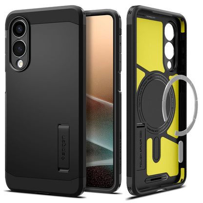 Custodia MagSafe per Samsung Galaxy S25 Edge S937, Spigen, Tough Armor, Nera ACS09422