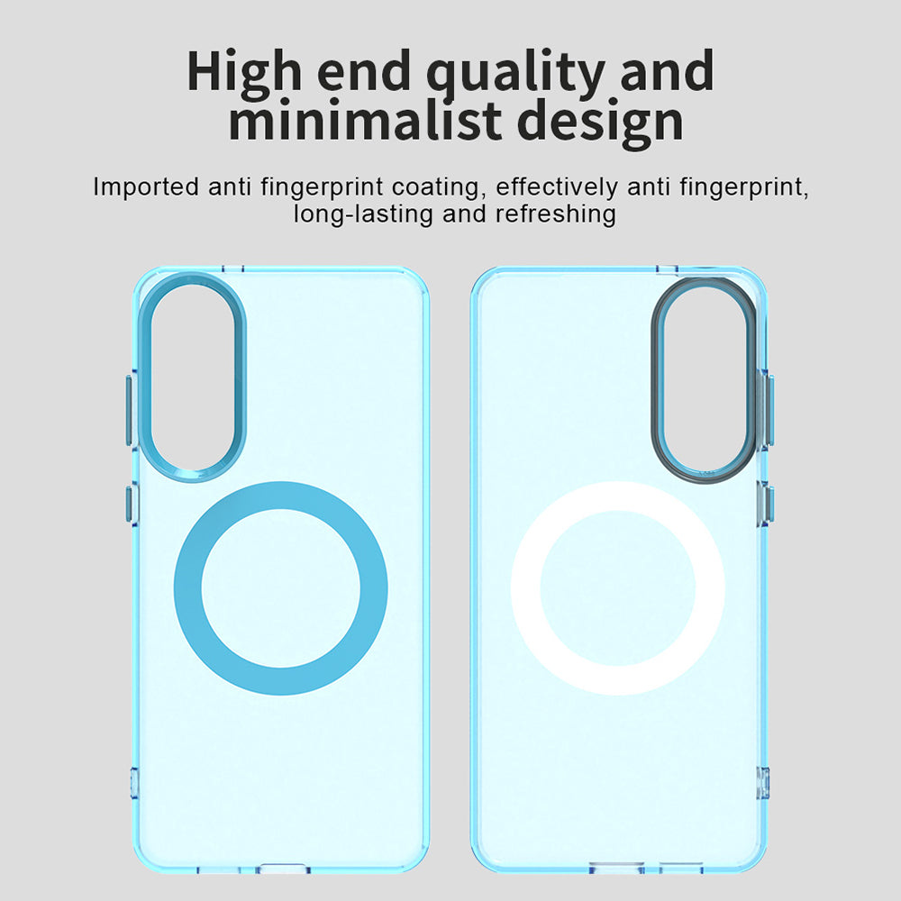 Custodia MagSafe per Samsung Galaxy S25 Edge S937, Techsuit, CandyCase, Blu