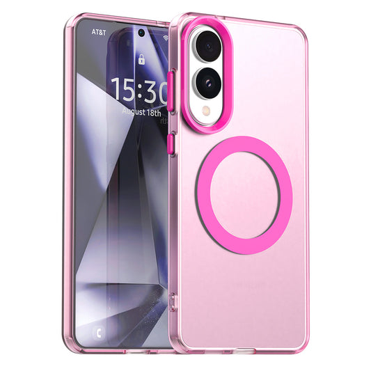 Custodia MagSafe per Samsung Galaxy S25 Edge S937, Techsuit, CandyCase, Rosa
