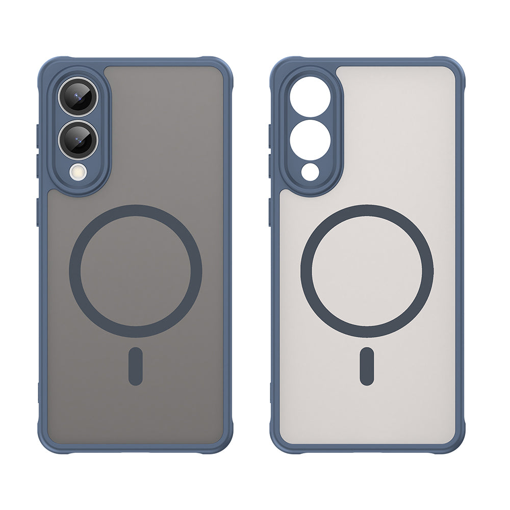 Custodia MagSafe per Samsung Galaxy S25 Edge S937, Techsuit, HaloFrost II, Blu Navy