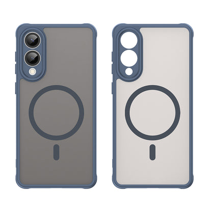 Custodia MagSafe per Samsung Galaxy S25 Edge S937, Techsuit, HaloFrost II, Blu Navy