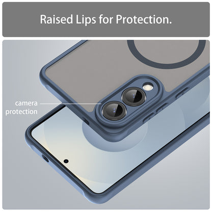 Custodia MagSafe per Samsung Galaxy S25 Edge S937, Techsuit, HaloFrost II, Blu Navy