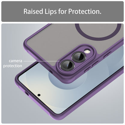 Custodia MagSafe per Samsung Galaxy S25 Edge S937, Techsuit, HaloFrost II, Viola