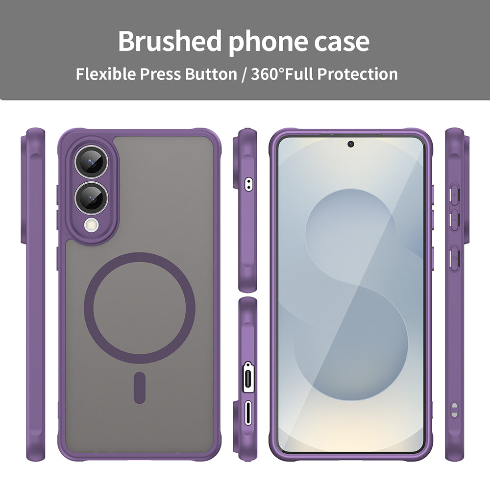 Custodia MagSafe per Samsung Galaxy S25 Edge S937, Techsuit, HaloFrost II, Viola