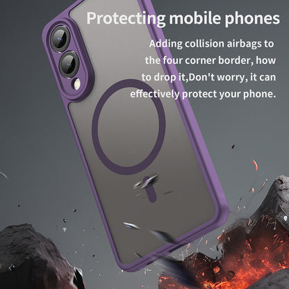 Custodia MagSafe per Samsung Galaxy S25 Edge S937, Techsuit, HaloFrost II, Viola
