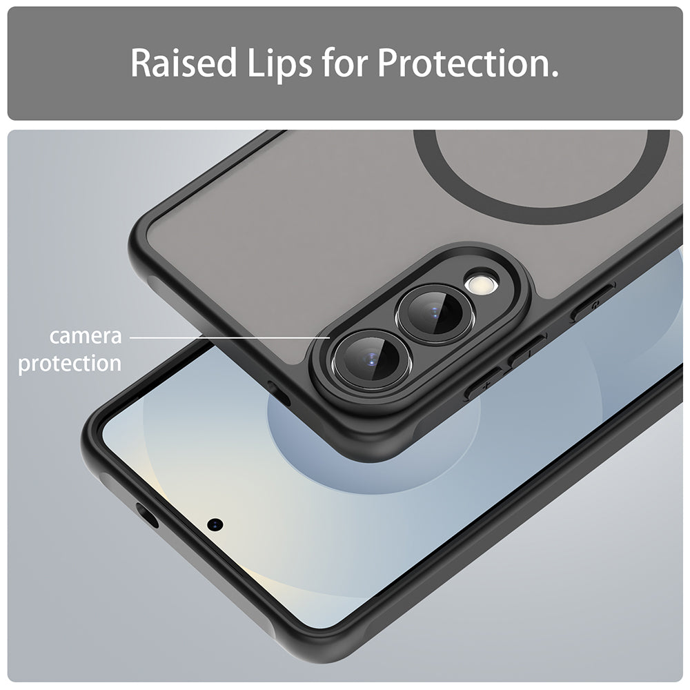 Custodia MagSafe per Samsung Galaxy S25 Edge S937, Techsuit, HaloFrost II, Nera