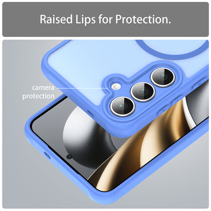 Custodia MagSafe per Samsung Galaxy S25 FE, Techsuit, HaloFrost II, Blu