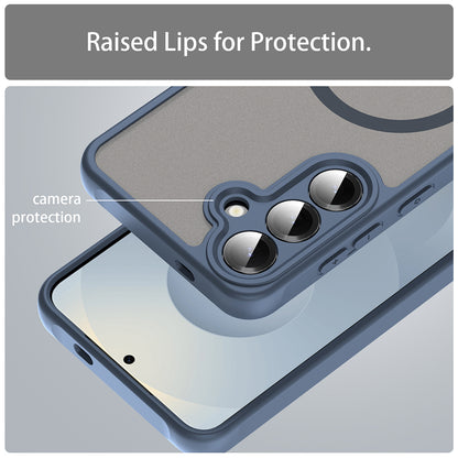 Custodia MagSafe per Samsung Galaxy S25 FE, Techsuit, HaloFrost II, Blu Navy