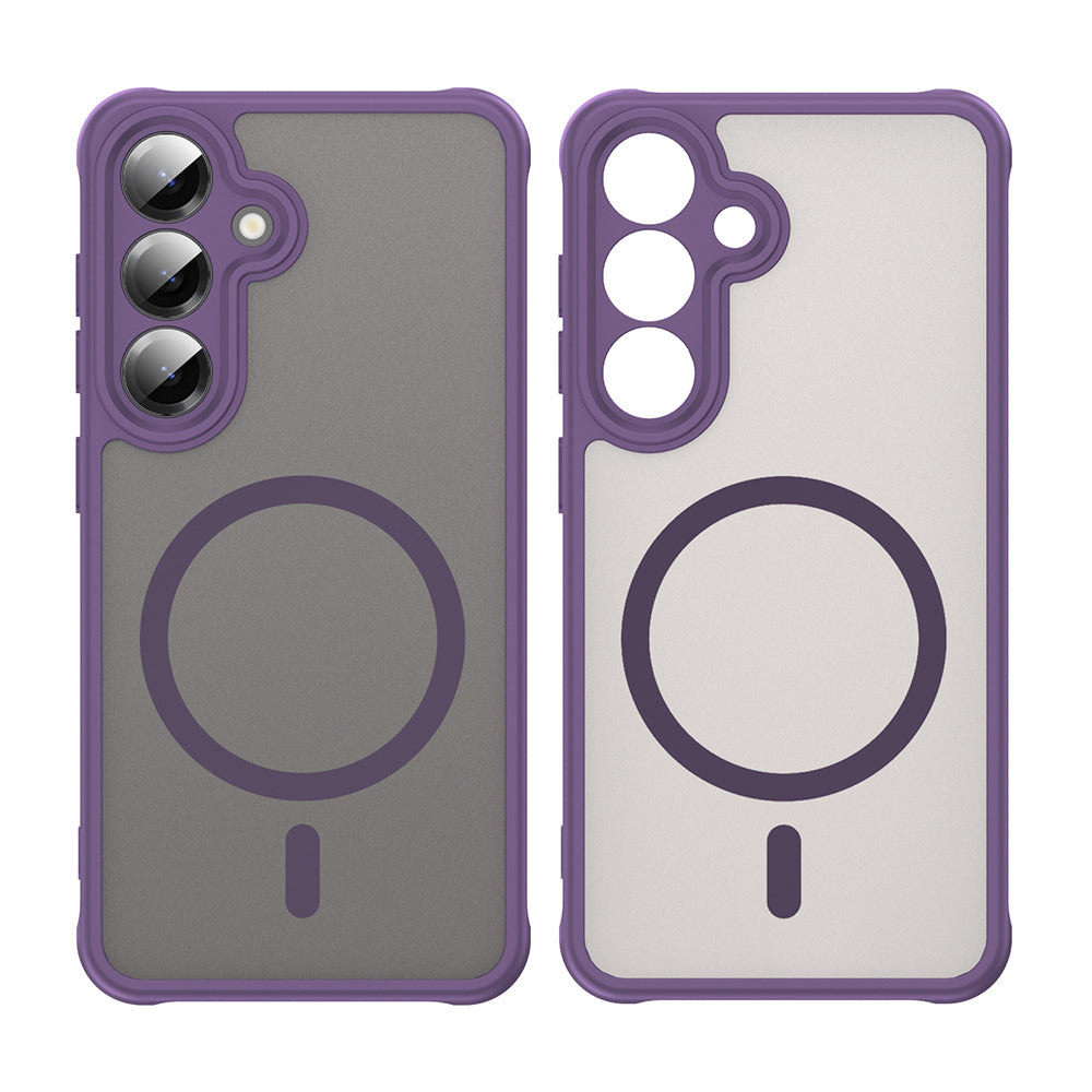 Custodia MagSafe per Samsung Galaxy S25 FE, Techsuit, HaloFrost II, Viola