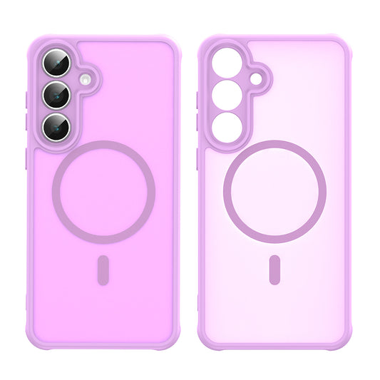 Custodia MagSafe per Samsung Galaxy S25 FE, Techsuit, HaloFrost II, Rosa