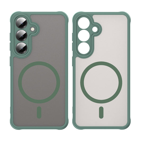Custodia MagSafe per Samsung Galaxy S25 FE, Techsuit, HaloFrost II, Verde