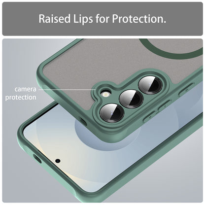 Custodia MagSafe per Samsung Galaxy S25 FE, Techsuit, HaloFrost II, Verde
