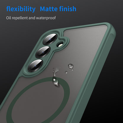 Custodia MagSafe per Samsung Galaxy S25 FE, Techsuit, HaloFrost II, Verde