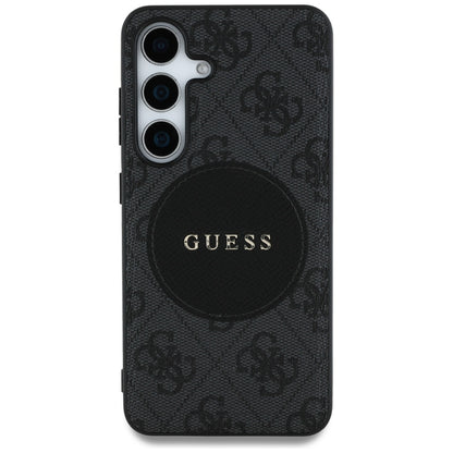 Custodia MagSafe per Samsung Galaxy S25+ S936, Guess, 4G Circle Classic Logo, Nera