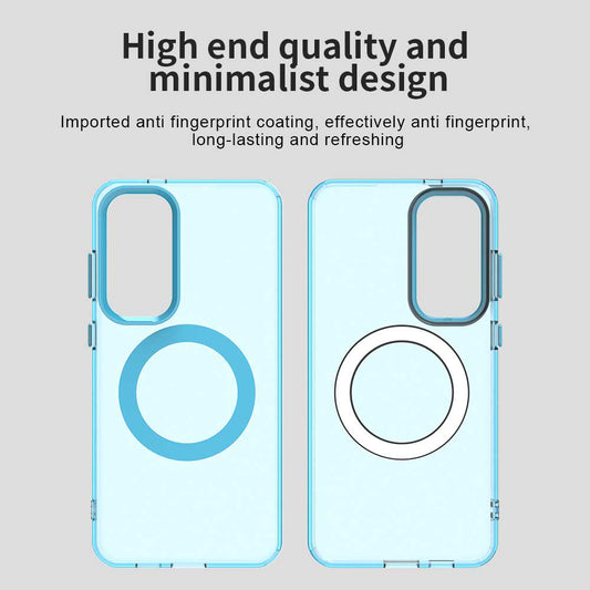 Custodia MagSafe per Samsung Galaxy S25+ S936 / S24+ S926, Techsuit, CandyCase, Blu