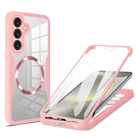 Custodia MagSafe per Samsung Galaxy S25+ S936, Techsuit, ColorVerse 360, Rosa
