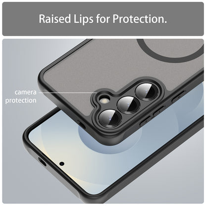 Custodia MagSafe per Samsung Galaxy S25+ S936, Techsuit, HaloFrost II, Nera